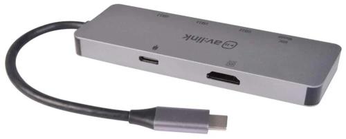 Multi-Hub USB3.2 Tipo C de 7 portas