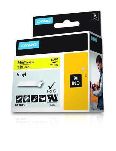 Dymo Schriftband Vinyl Black Yellow (1805431)