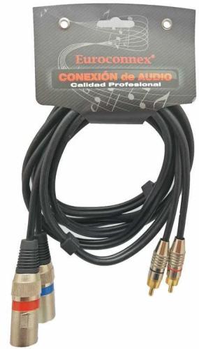 Cabo 2x Rca Macho - 2x Xlr Macho - 1m