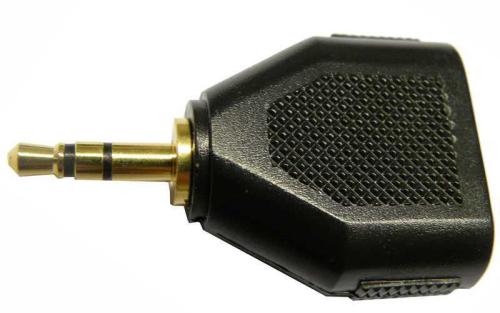 3.5mm Estereo Macho - 2x 3.5mm Estereo Hembra, Dorado
