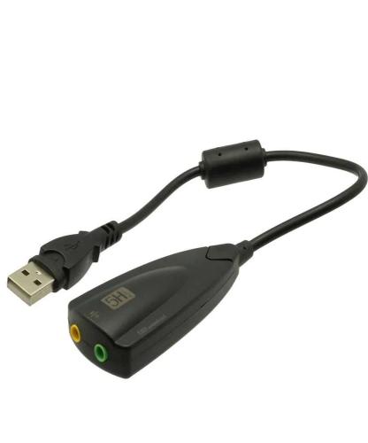 Placa de Som Externa 7.1 Usb para 2xjack Cabo 3,5 Mm