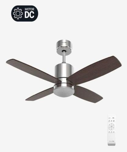 MIDI Ventilador de Teto Inox-Preto Motor DC