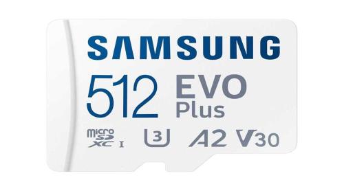 Cartão Memória Microsdxc Uhs-I 512gb Evo Plus Classe U3, V30, A2 + Adaptador Sd - Samsung