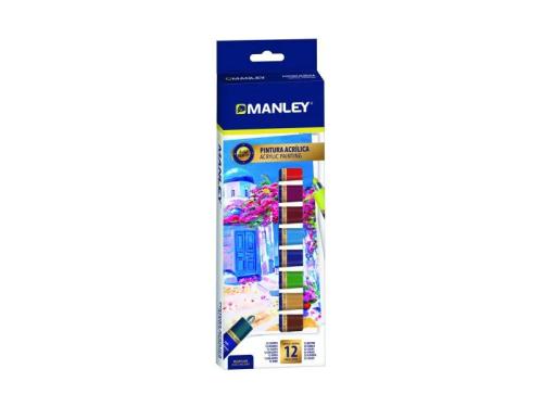 Estuche Pintura Acrilica 12 X 12ml Manley Mdv00012