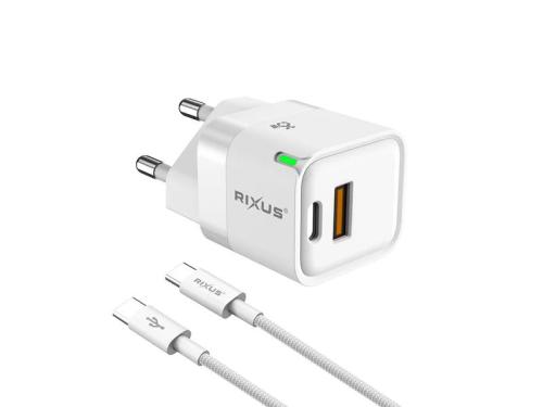 KIT DE CARREGADOR DE PAREDE RIXUS RXHC11 25W COM C