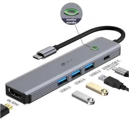 Leotec Leds05 Base & Duplicador de Portas Acoplam.
