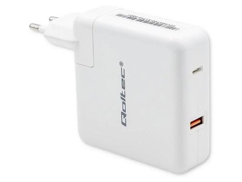 Qoltec Gan Charger Fast 108w | 5-20v | 3-4.7a | Usb C | White