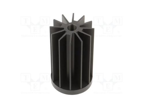 Dissipador de Cal, Led, W: 45mm, H: 68mm, Preta, Forma: Redondo