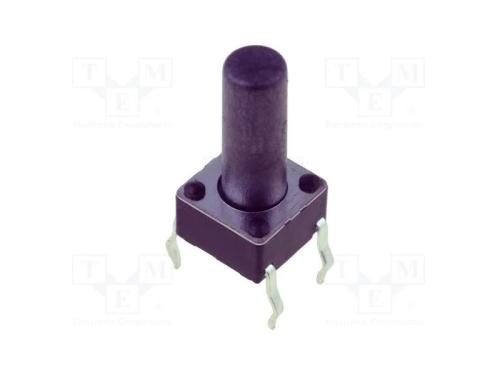 Microinterruptor TACT, SPST-NO, Pos: 2, 0,05A/12V.