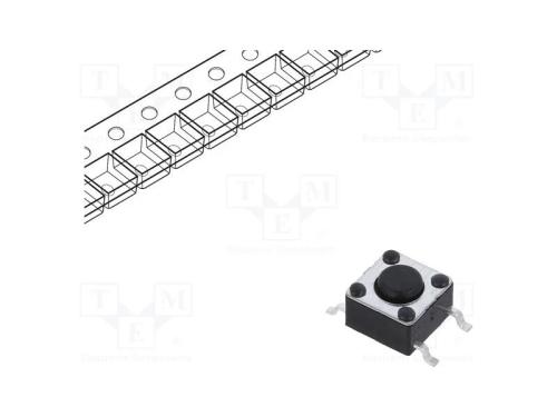 Microinterruptor TACT, SPST-NO, Pos: 2, 0,05A/12V.