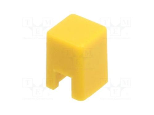 Tecla, apertado, 5,5mm, -25÷70C, quadrada, amarel.
