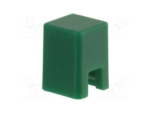 Tecla, apertado, 5,5mm, -25÷70C, quadrada, verde,.
