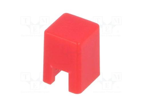 Tecla, apertado, 5,5mm, -25÷70C, quadrada, vermel.