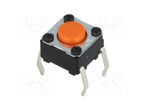 Microinterruptor TACT, SPST-NO, Pos: 2, 0,05A/24V.