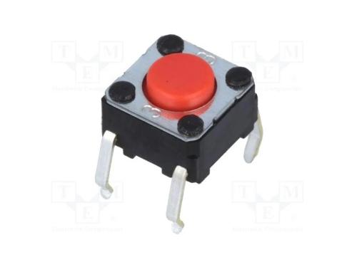 Microinterruptor Tact, Spst-No, Pos: 2, 0,05a/24vdc, Tht, 4,9n