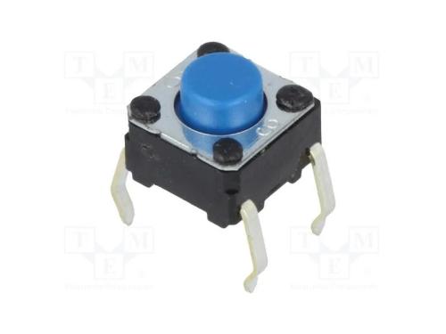Microinterruptor Tact, Spst-No, Pos: 2, 0,05a/24vdc, Tht, 4,9n