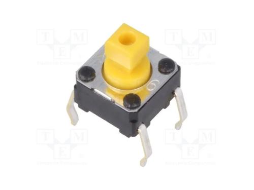 Microinterruptor TACT, SPST-NO, Pos: 2, 0,05A/24V.