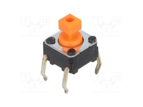 Microinterruptor TACT, SPST-NO, Pos: 2, 0,05A/24V.