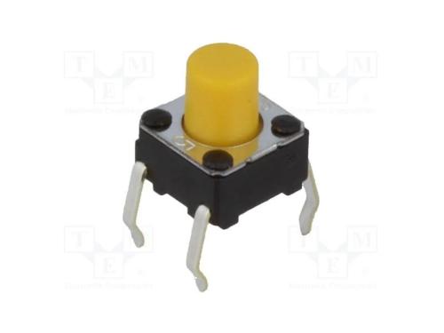 Microinterruptor TACT, SPST-NO, Pos: 2, 0,05A/24V.