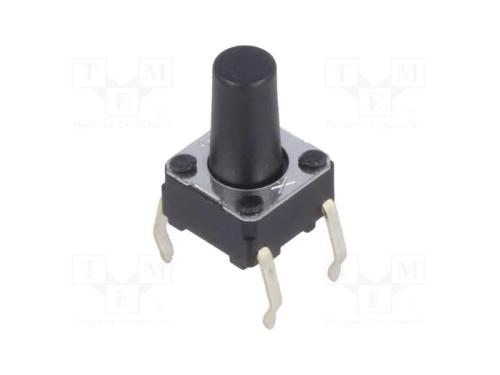 Microinterruptor TACT, SPST-NO, Pos: 2, 0,05A/24V.