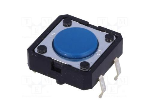Microinterruptor TACT, SPST-NO, Pos: 2, 0,05A/24V.