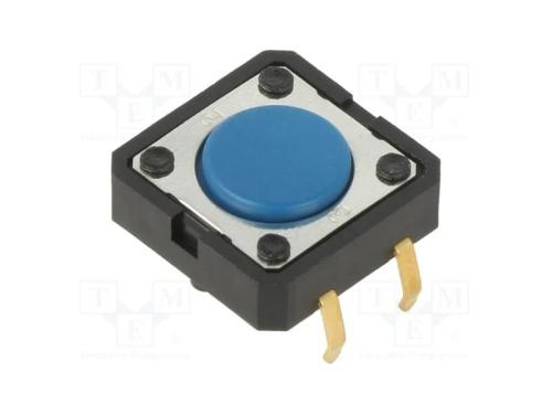 Microinterruptor TACT, SPST-NO, Pos: 2, 0,05A/24V.