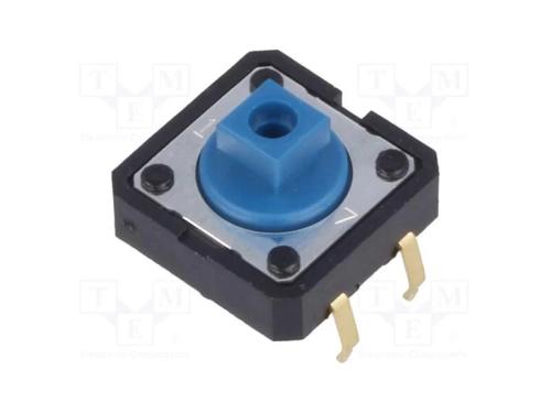 Microinterruptor TACT, SPST-NO, Pos: 2, 0,05A/24V.