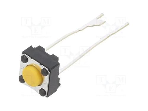 Microinterruptor TACT, SPST-NO, Pos: 2, 0,05A/24V.