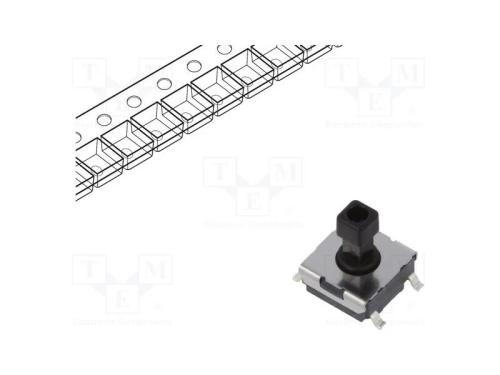 Microinterruptor TACT, SPST-NO, Pos: 2, 0,05A/24V.