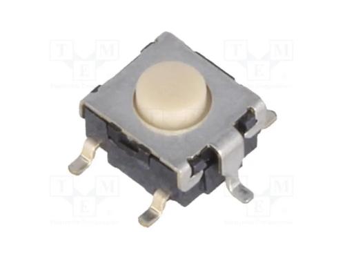 Microinterruptor TACT, SPST-NO, Pos: 2, 0,05A/24V.