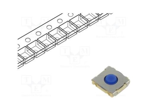 Microinterruptor TACT, SPST-NO, Pos: 2, 0,05A/24V.