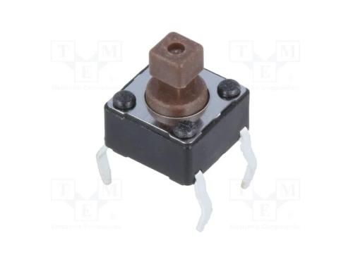 Microinterruptor Tact, Spst-No, Pos: 2, 0,05a/12vdc, Tht, 1,6n