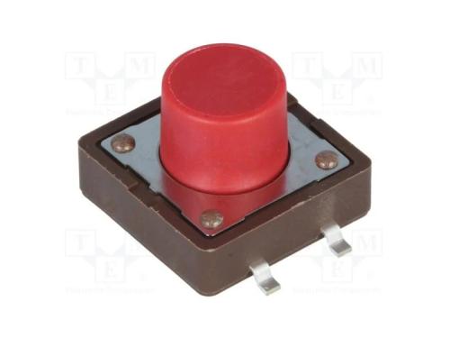 Microinterruptor TACT, SPST-NO, Pos: 2, 0,05A/12V.