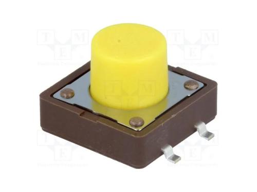 Microinterruptor TACT, SPST-NO, Pos: 2, 0,05A/12V.