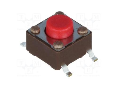 Microinterruptor TACT, SPST-NO, Pos: 2, 0,05A/12V.