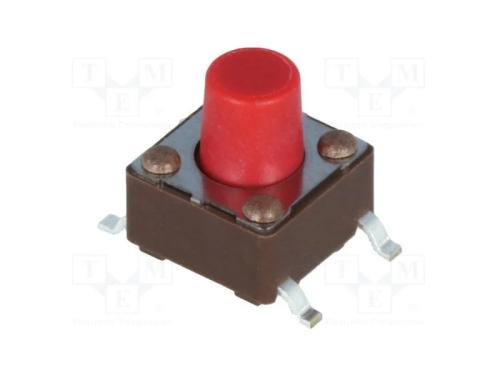 Microinterruptor TACT, SPST-NO, Pos: 2, 0,05A/12V.