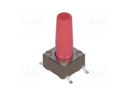 Microinterruptor Tact, Spst-No, Pos: 2, 0,05a/12vdc, Smt, 2,6n