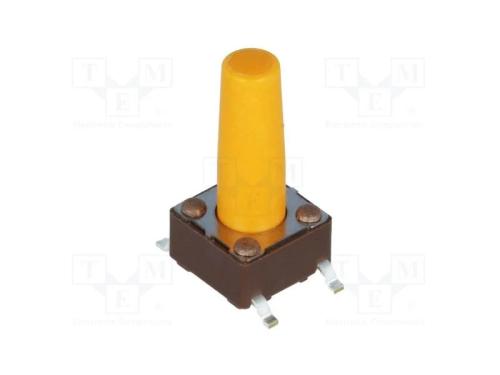 Microinterruptor TACT, SPST-NO, Pos: 2, 0,05A/12V.