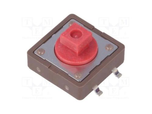 Microinterruptor TACT, SPST-NO, Pos: 2, 0,05A/12V.