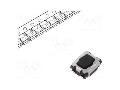 Microinterruptor Tact, Spst, Pos: 2, Smt, Não Disp, 1n, 1,7mm, Preto