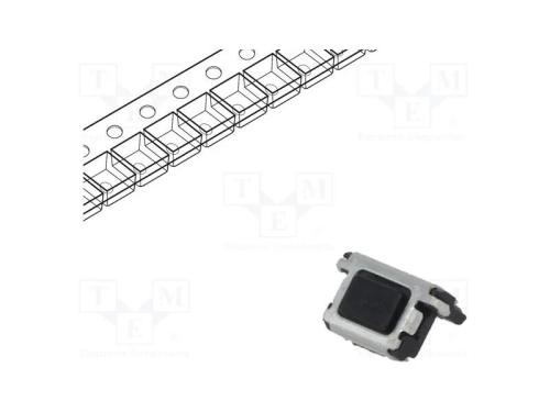 Microinterruptor TACT, SPST, Pos: 2, 0,015A/15VDC.