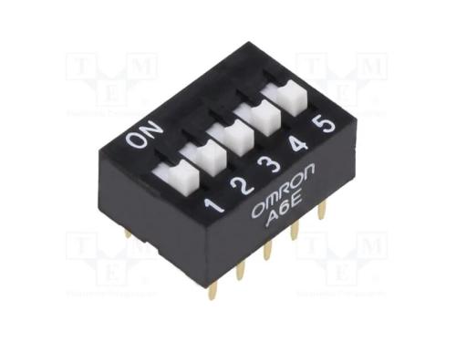 Interruptor: DIP-SWITCH, Quantidade de secções: 5.