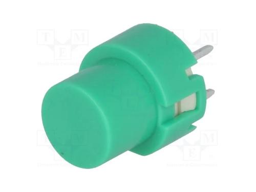 Interruptor: de Teclado, Pos: 2, Spst-No, 0,01a/35vdc, Verde, Tht