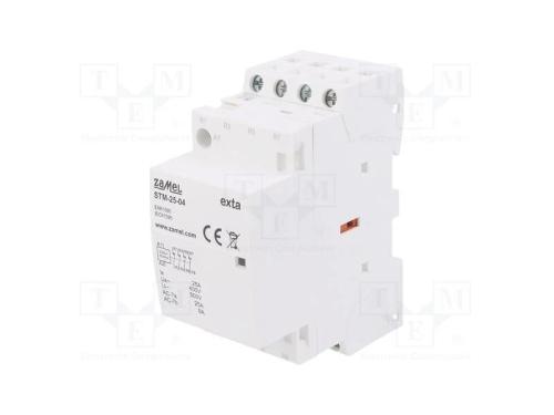 Contator: 4-De Polo de Instalação, 25a, 230vac, Nc X4, -5÷60c