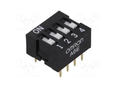 Interruptor: DIP-SWITCH, Quantidade de secções: 4.