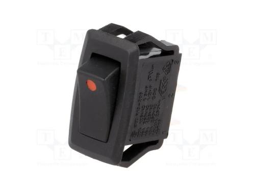 ROCKER, SPST, Pos: 2, ON-OFF, 16A/250VAC, preto-v.