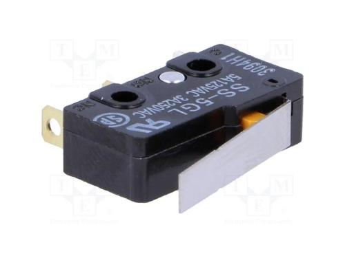 Microinterruptor Snap Action, 5a/125vac, com Alavanca, Spdt