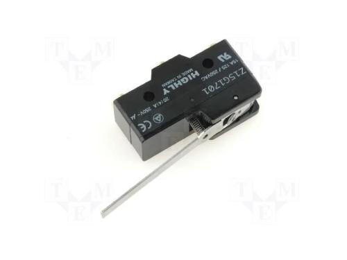 Microinterruptor Snap Action, 20a/250vac, com Alavanca, Spdt