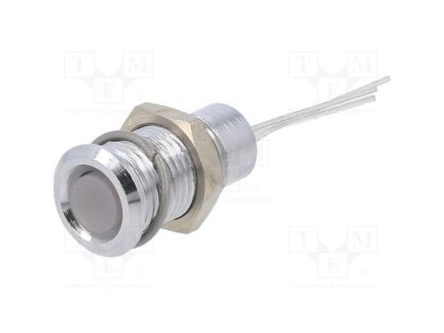 Luz indicadora: LED, plana, vermelho/verde/amarel.