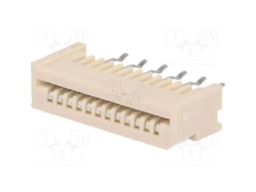 Conector: FFC/FPC, simples, PIN: 12, Non-ZIF, THT.